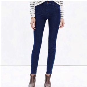 Madewell 10” High Riser Skinny Jeans Dark Wash 25